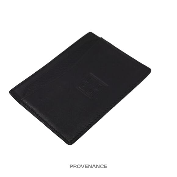 🔴 Givenchy Logo Gentleman Card Holder - Black Leather - Picture 4 of 5